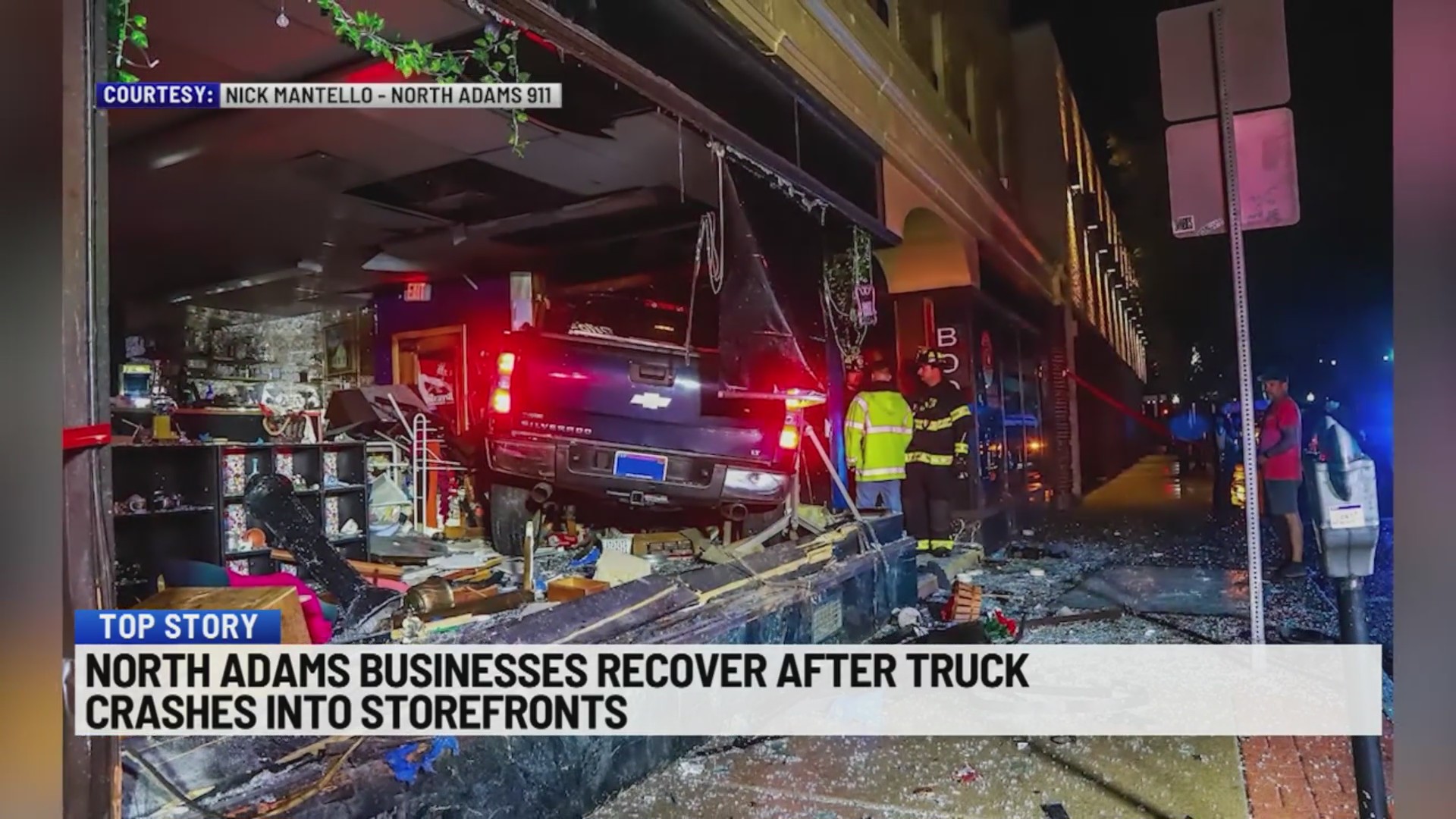 Truck crashes into North Adams businesses