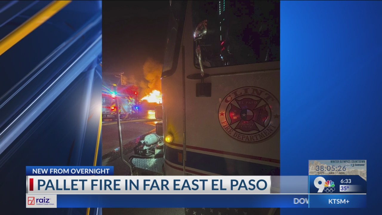 Pallet yard fire near Clint prompts multi-agency response – KTSM 9 News