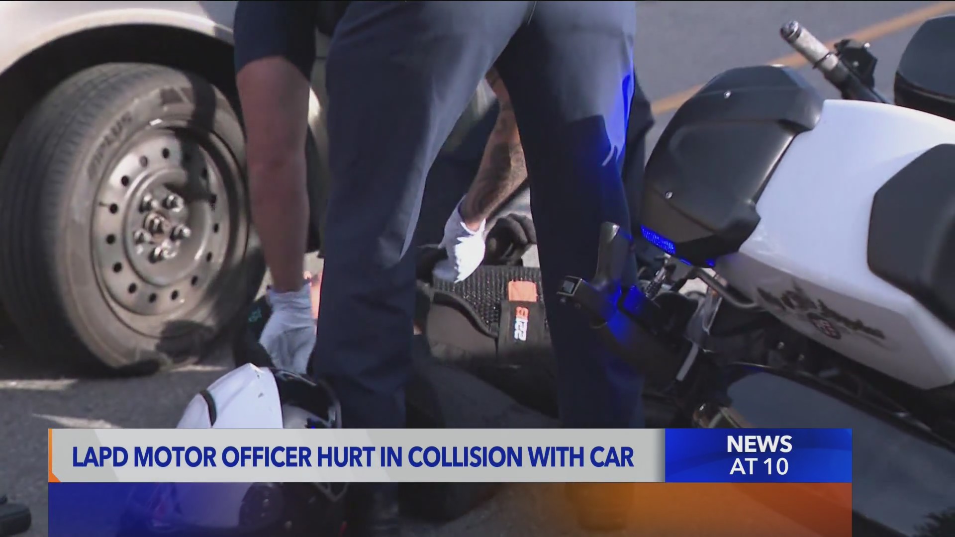 LAPD motorcycle officer injured in North Hollywood crash – KTLA