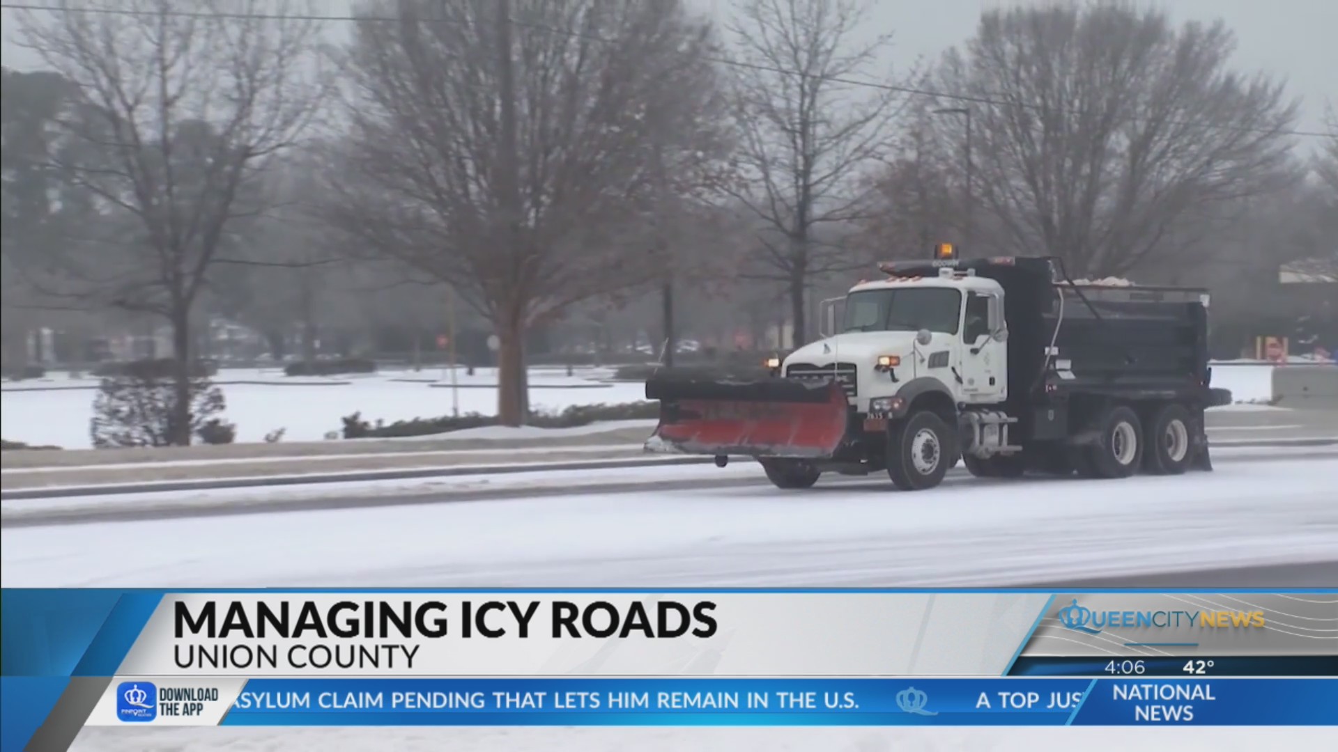 Managing icy roads after weekend snowstorm – Queen City News