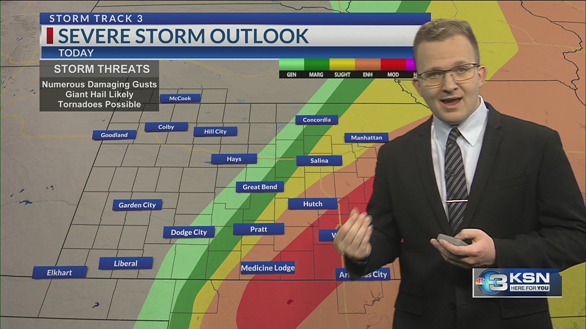Storm Track 3 Forecast: Severe storms expected this afternoon – KSN-TV