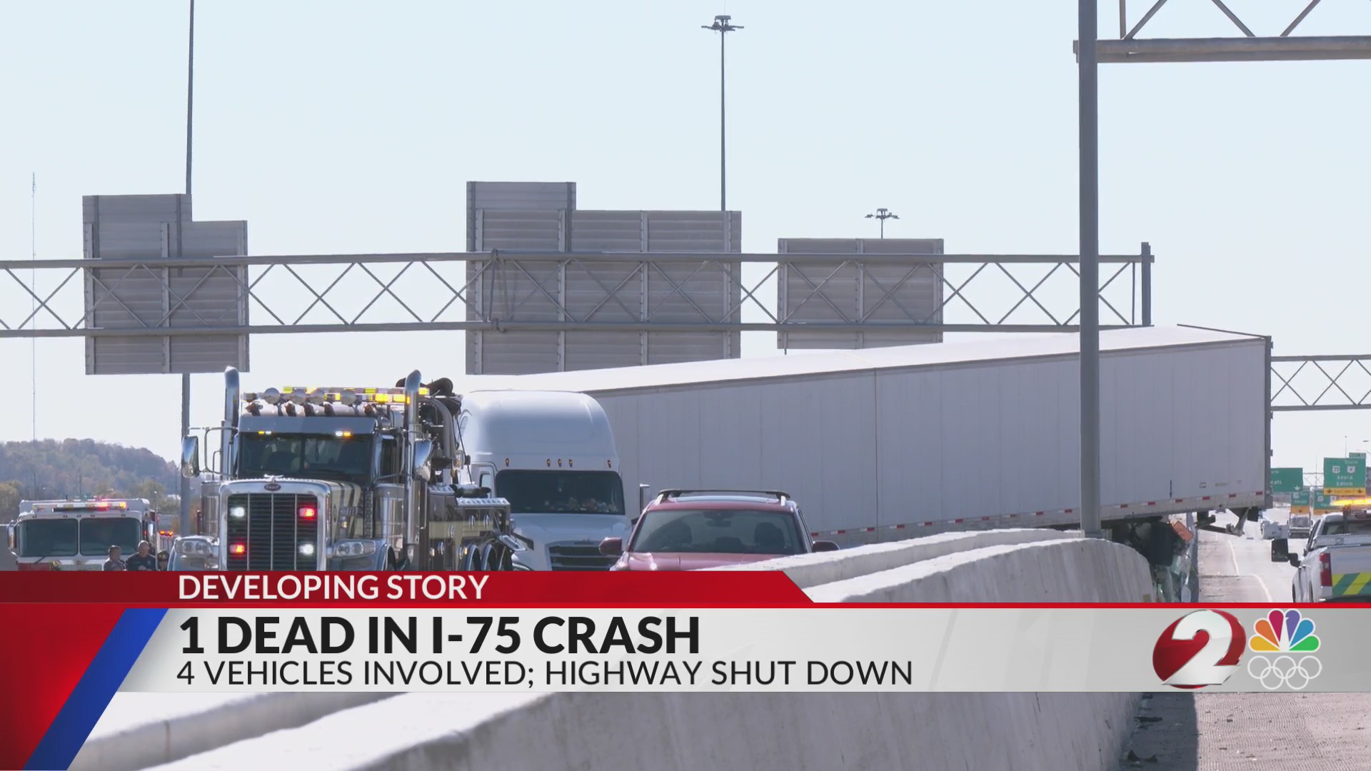 1 dead in multi-vehicle crash on I-75 in downtown Dayton – WDTN.com