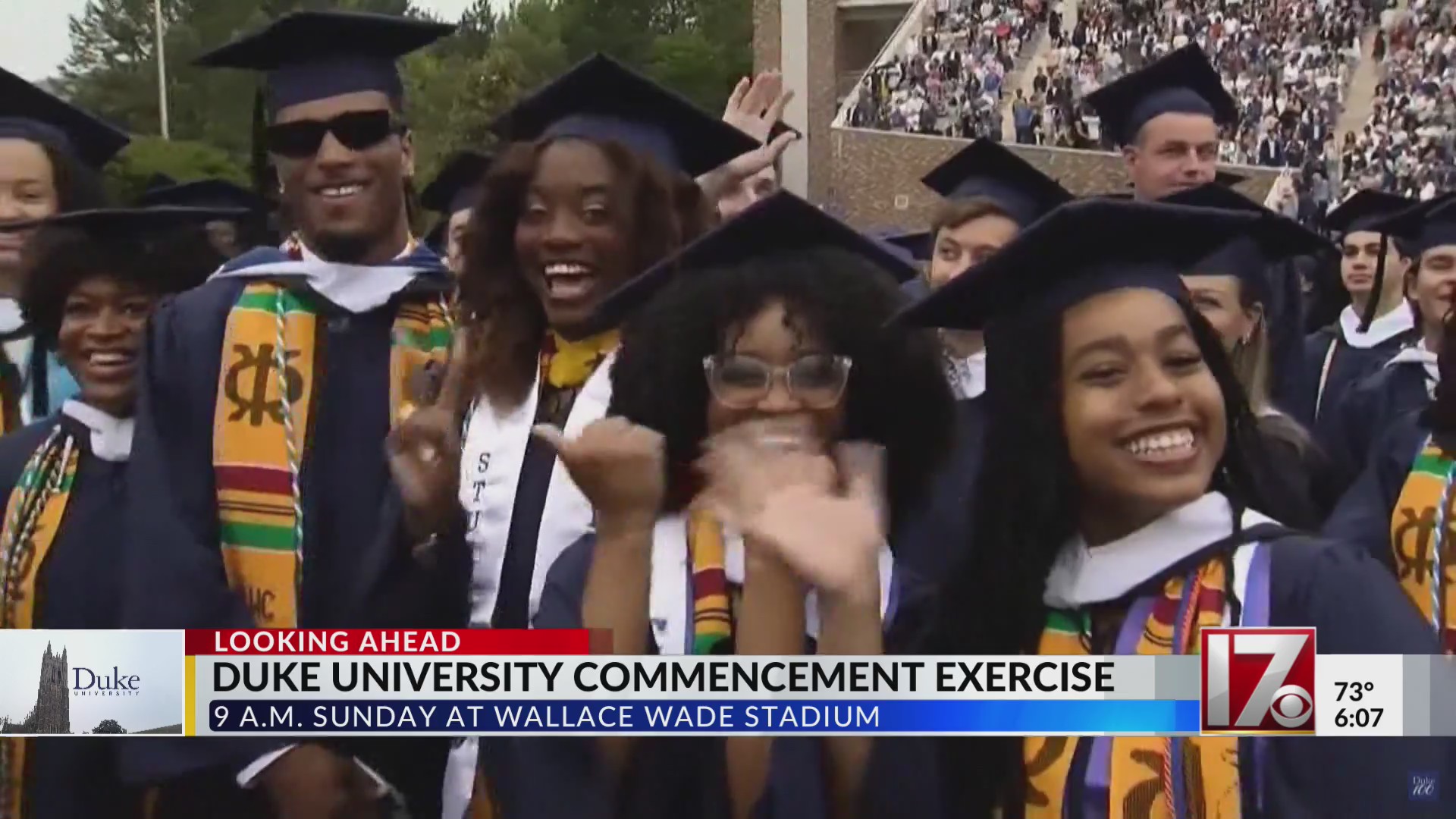Duke commencement set for Sunday morning – CBS17.com