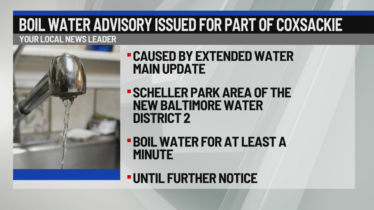 Boil water advisory issued for part of Coxsackie – NEWS10 ABC