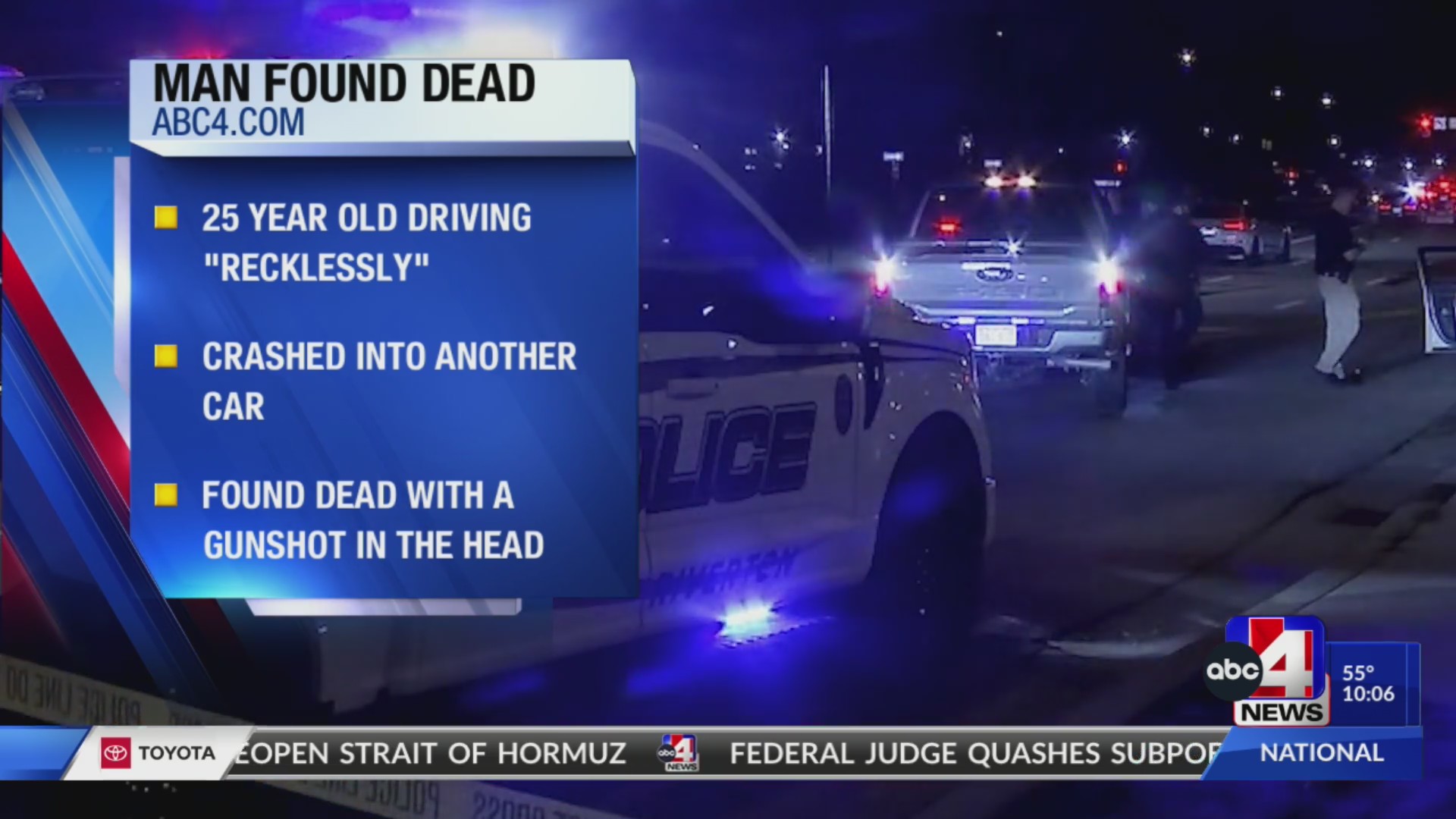Police respond to vehicle crash in Riverton, find 25-year-old dead with ...
