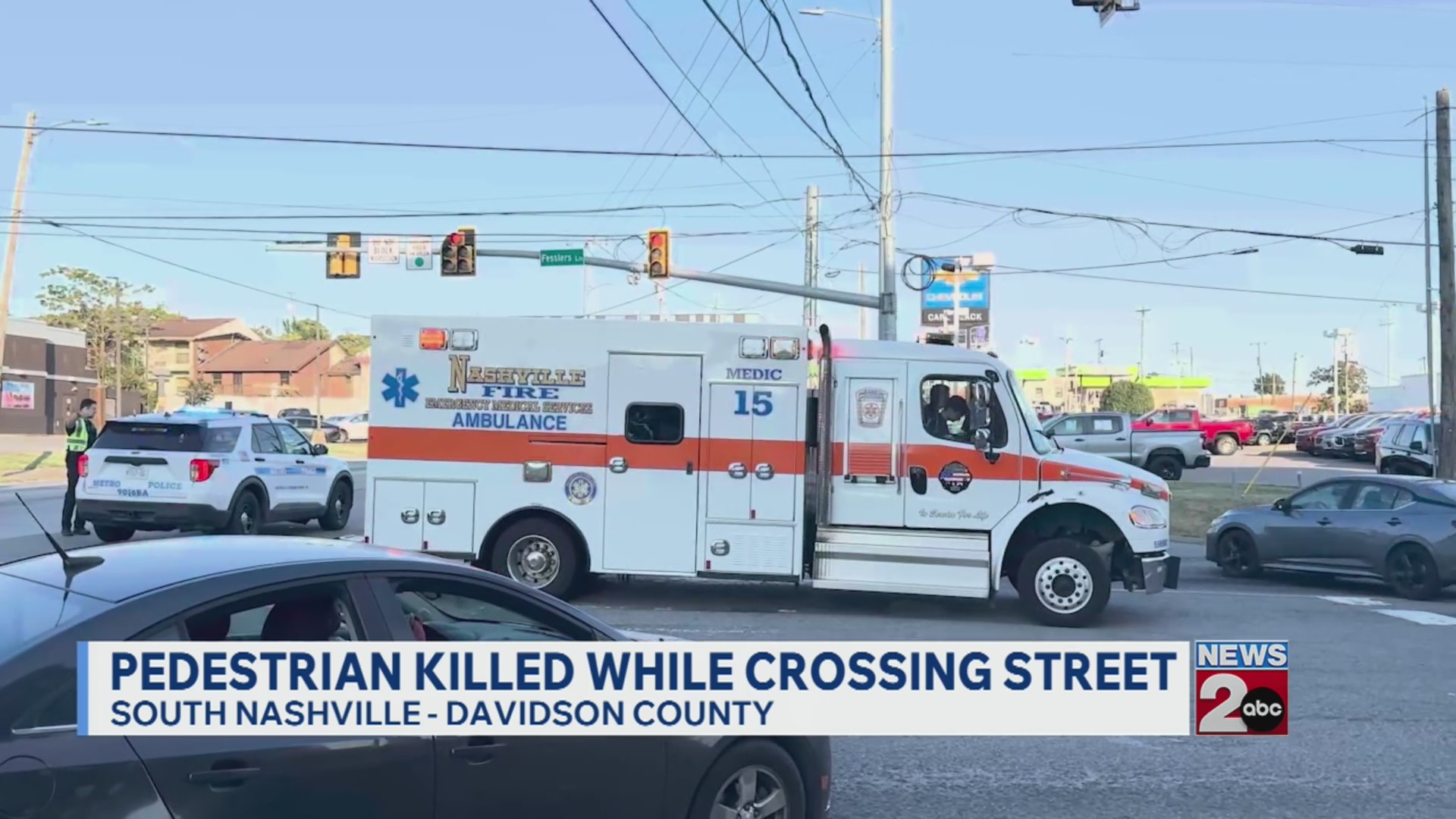 Pedestrian killed while crossing street in South Nashville