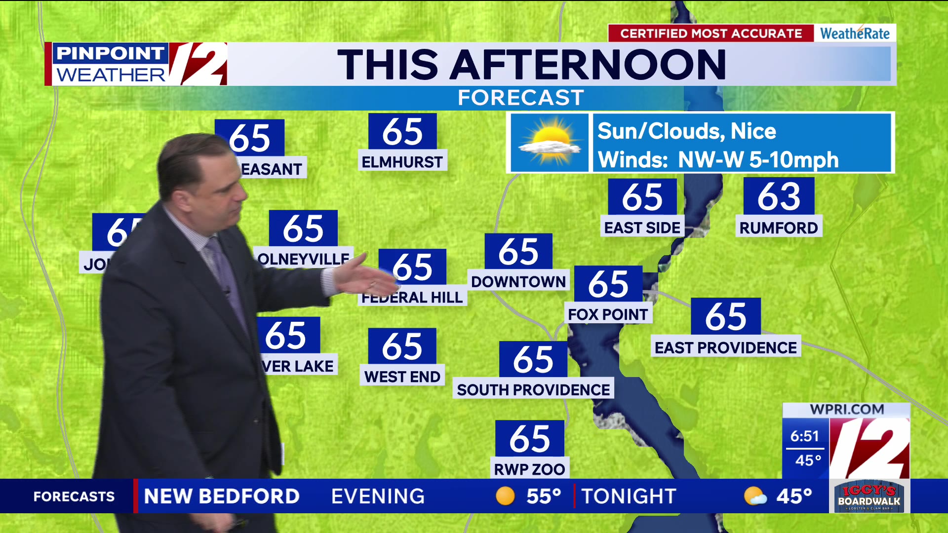 WPRI 12 Weather Forecast for 5/12/26: Nice today; unsettled stretch ...