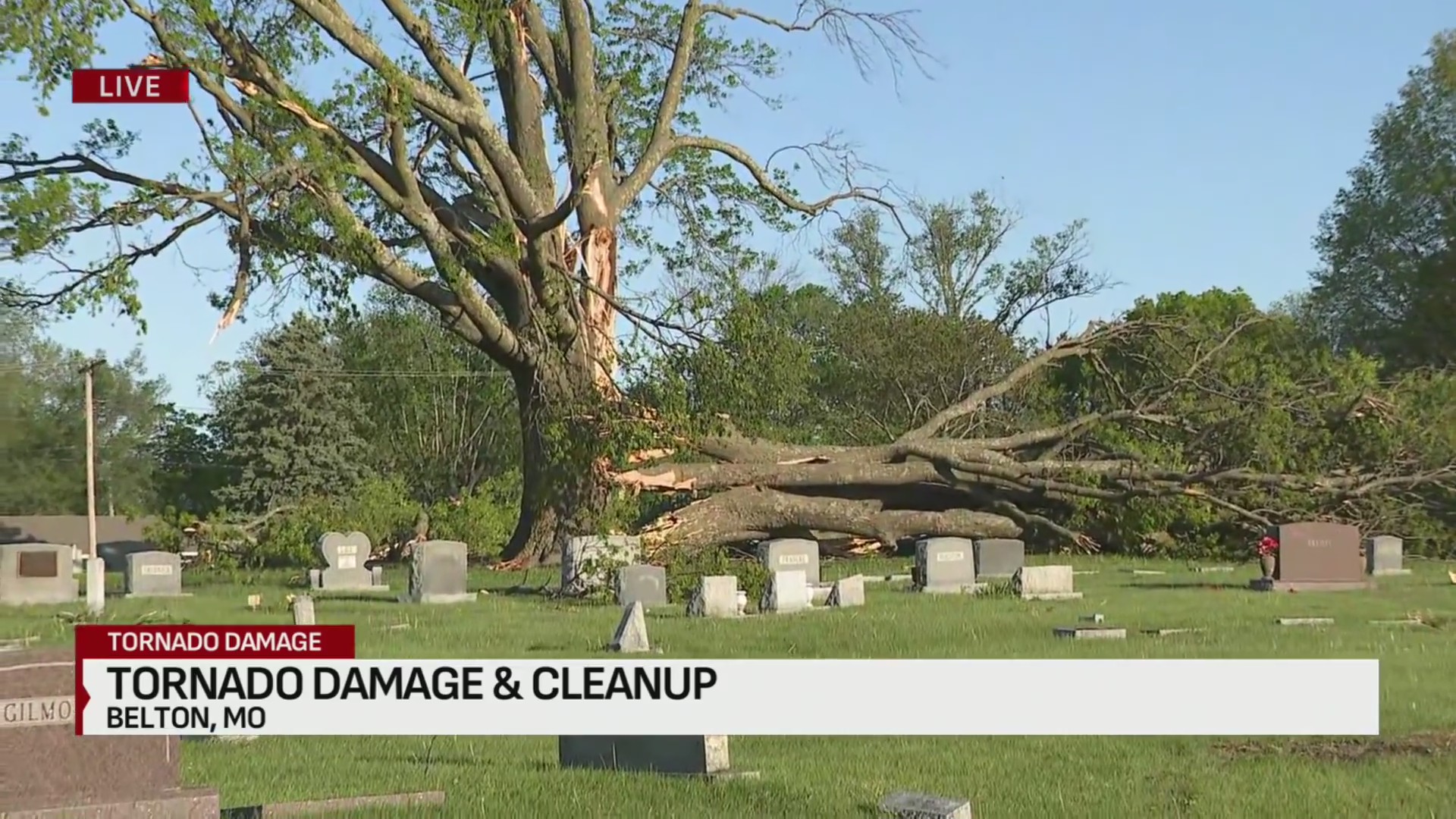 Gravestones damaged as tornado hits historic Belton cemetary – KSN-TV