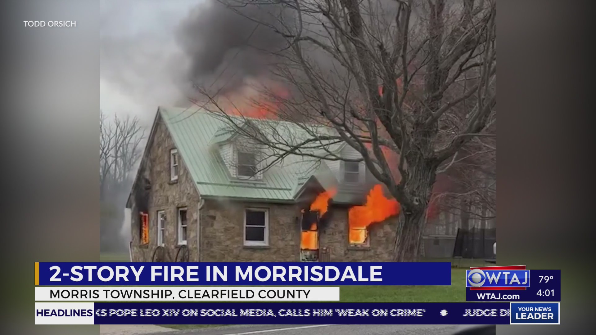Crews respond to 2-story fire in Morrisdale – WTAJ | Your News Leader