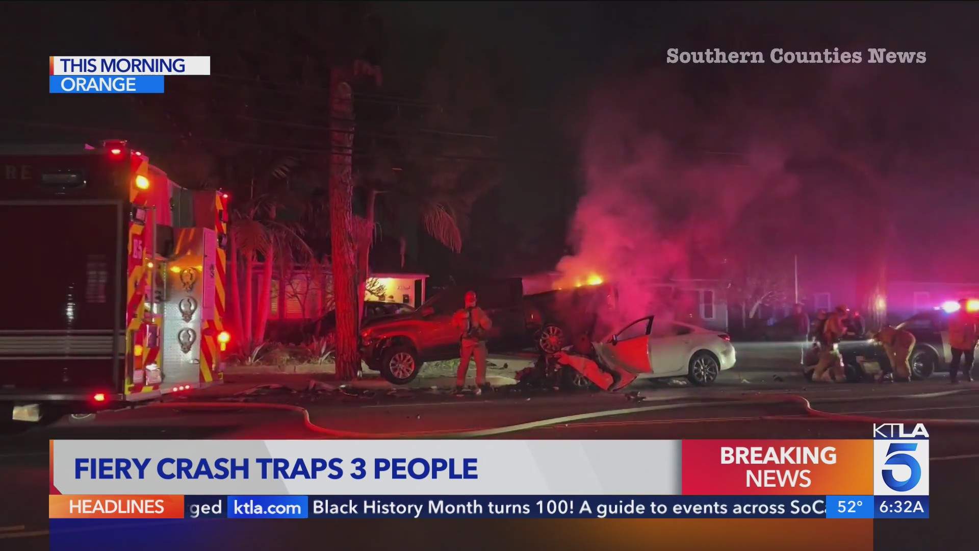 Sedan driver booked for DUI after fiery crash in Orange County – KTLA