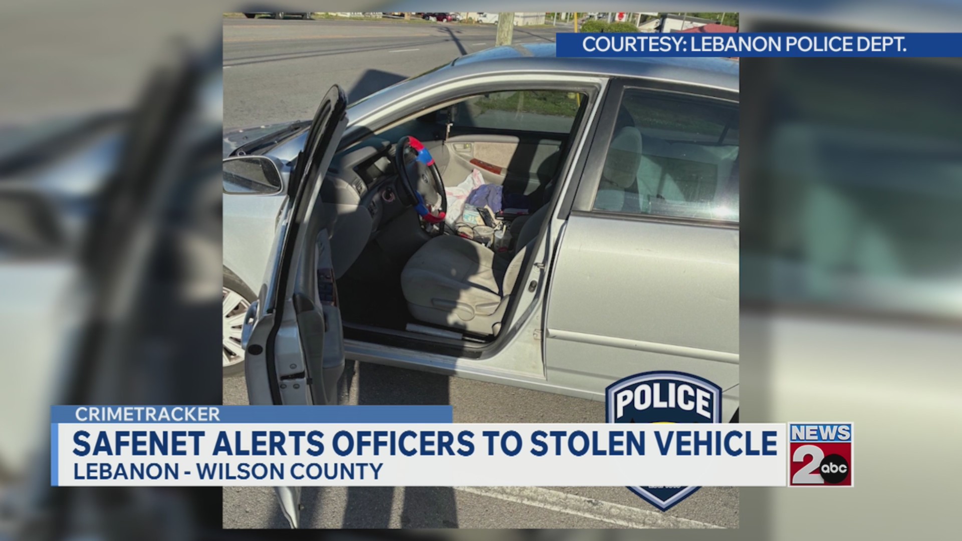SafeNet alerts Lebanon police officers to stolen vehicle – WKRN News 2
