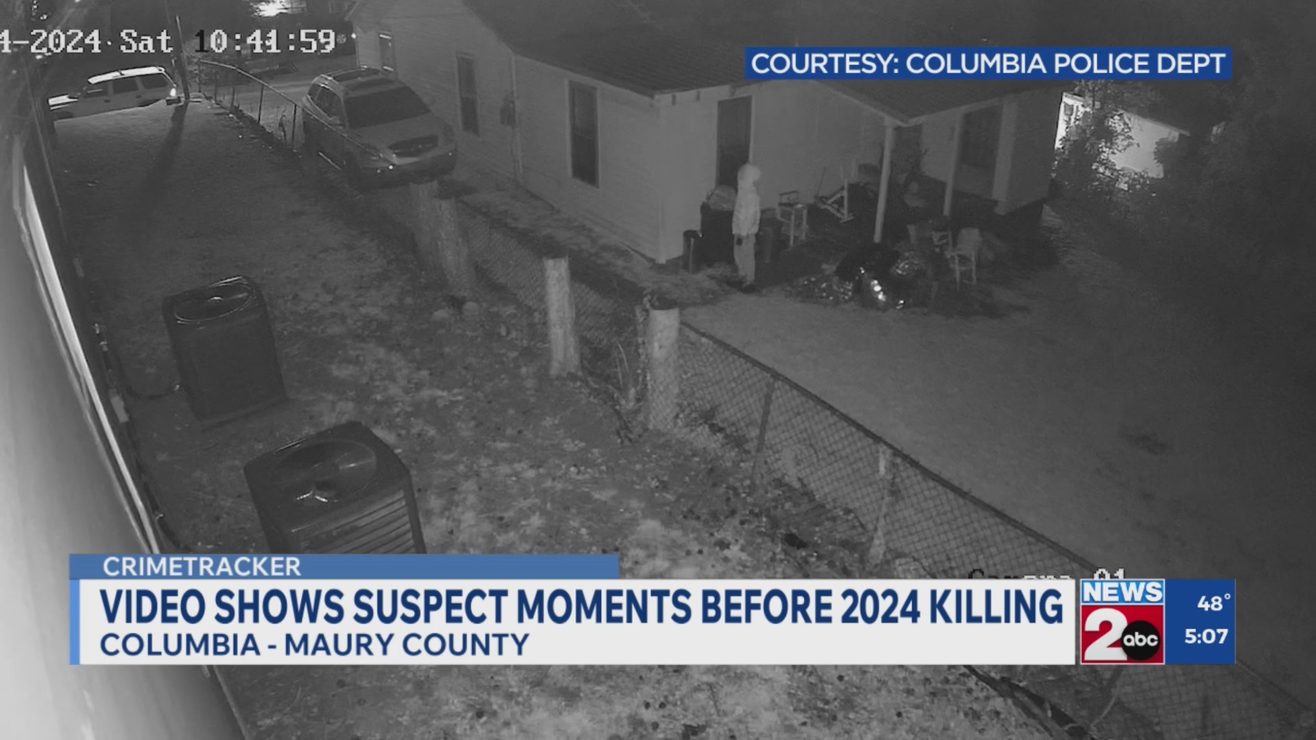 Video shows suspect moments before 2024 homicide in Columbia – WKRN News 2