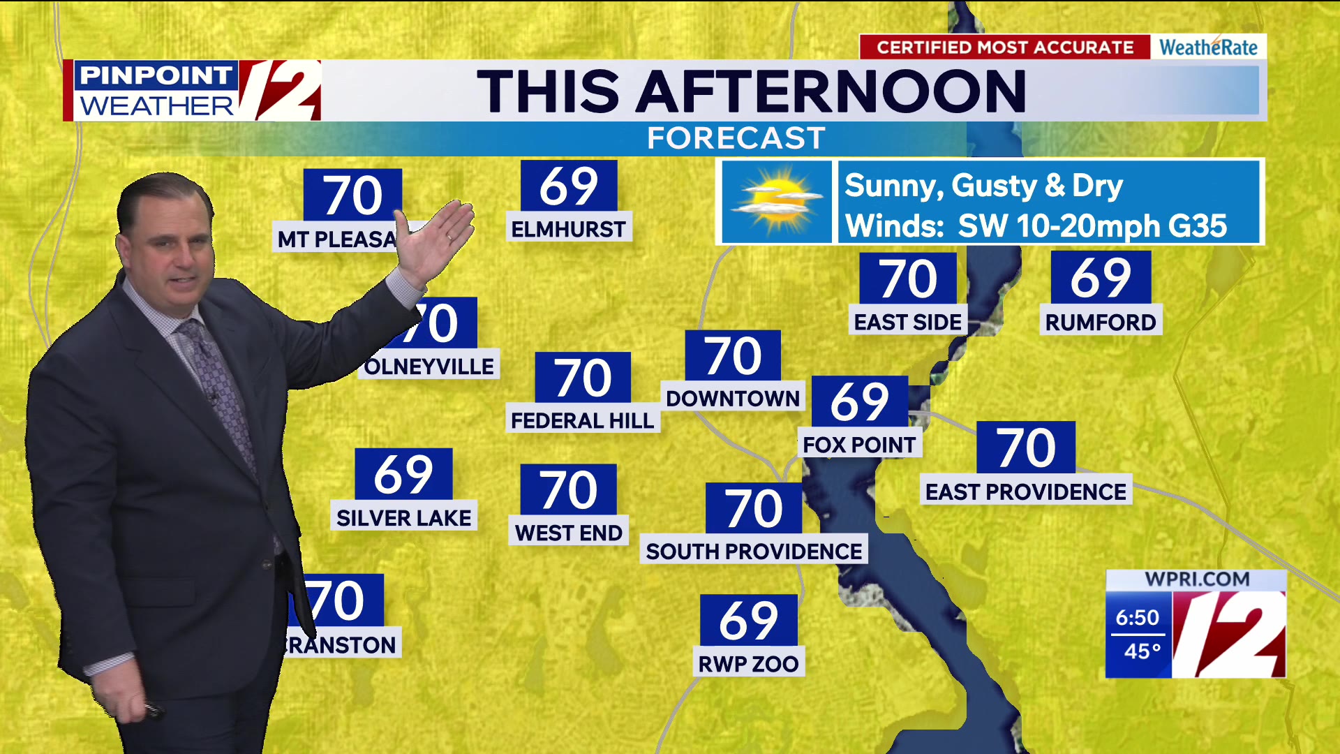 WPRI 12 Weather Forecast for 5/4/26: Warm, dry and gusty today – WPRI.com