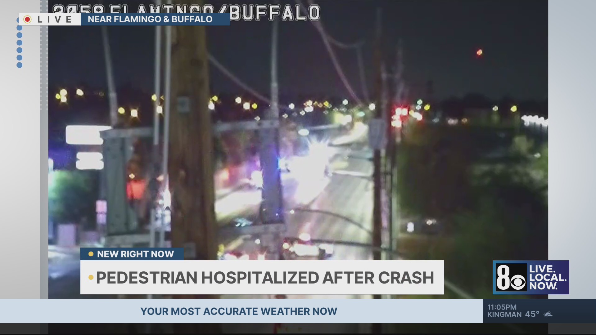 1 hospitalized in west Las Vegas valley crash – KLAS