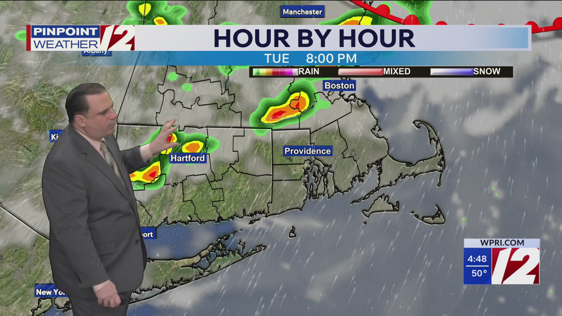 WPRI 12 Weather Forecast for 4/14/26: Warm today with an evening shower ...