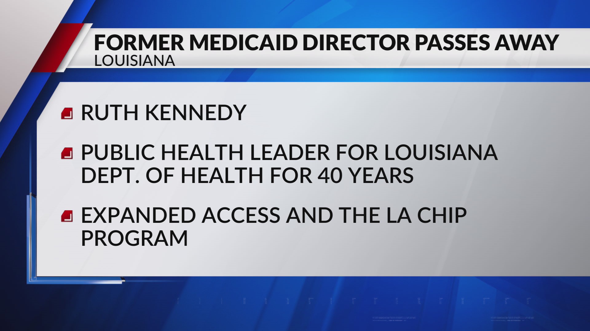 Ruth Kennedy passes away, Louisiana mourns loss of health care pioneer ...