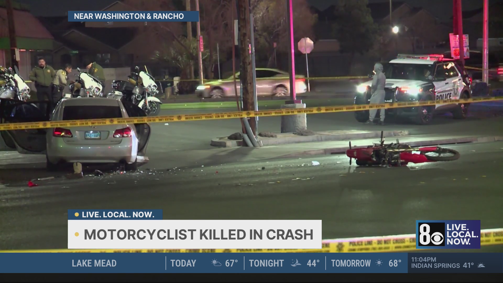 Las Vegas motorcyclist killed in crash near Washington, Rancho – KLAS
