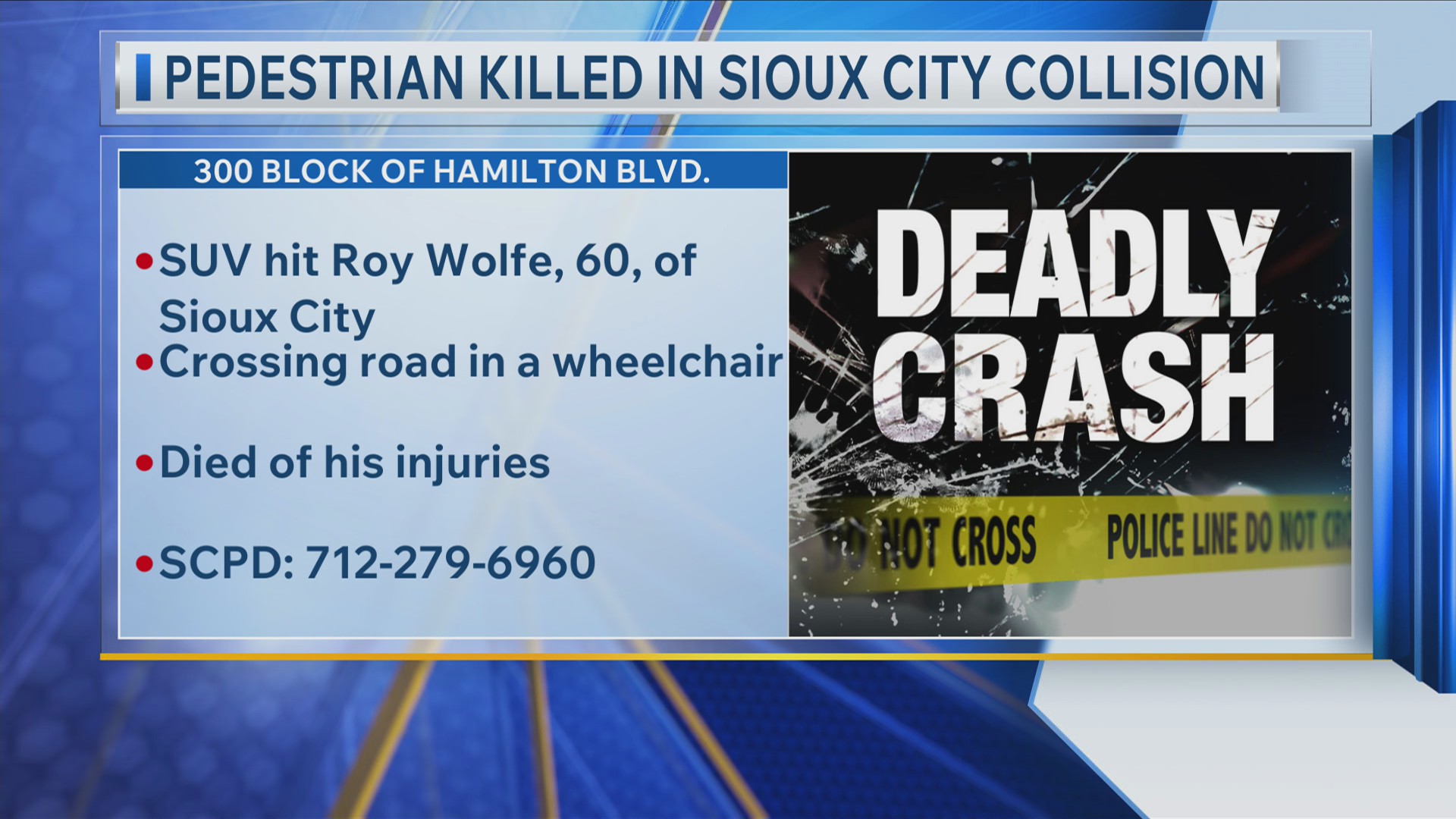 Pedestrian Killed In Sioux City Collison – KCAU 9 News | Sioux City, IA ...