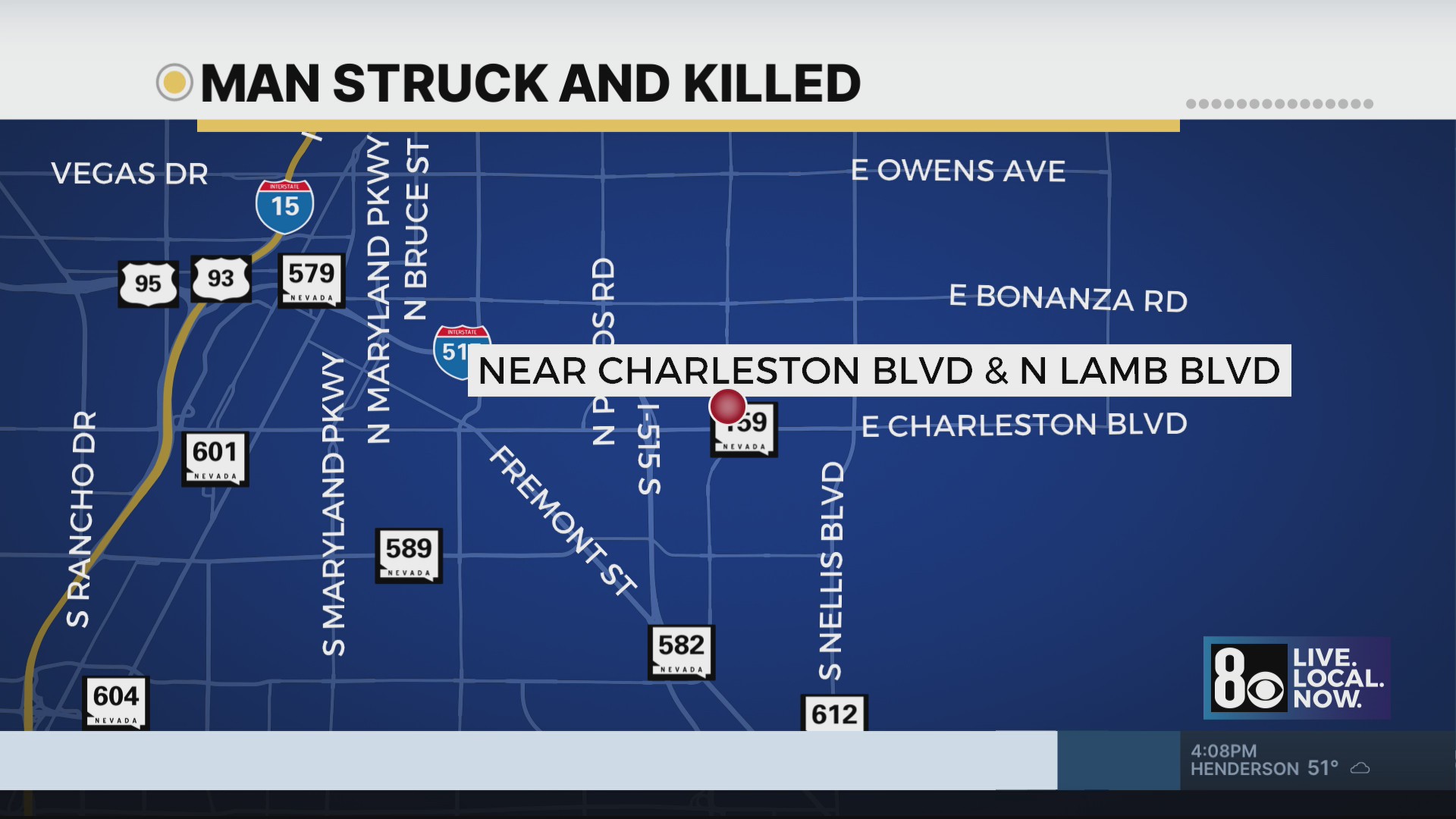 Man struck, killed while crossing street in east Las Vegas valley – KLAS