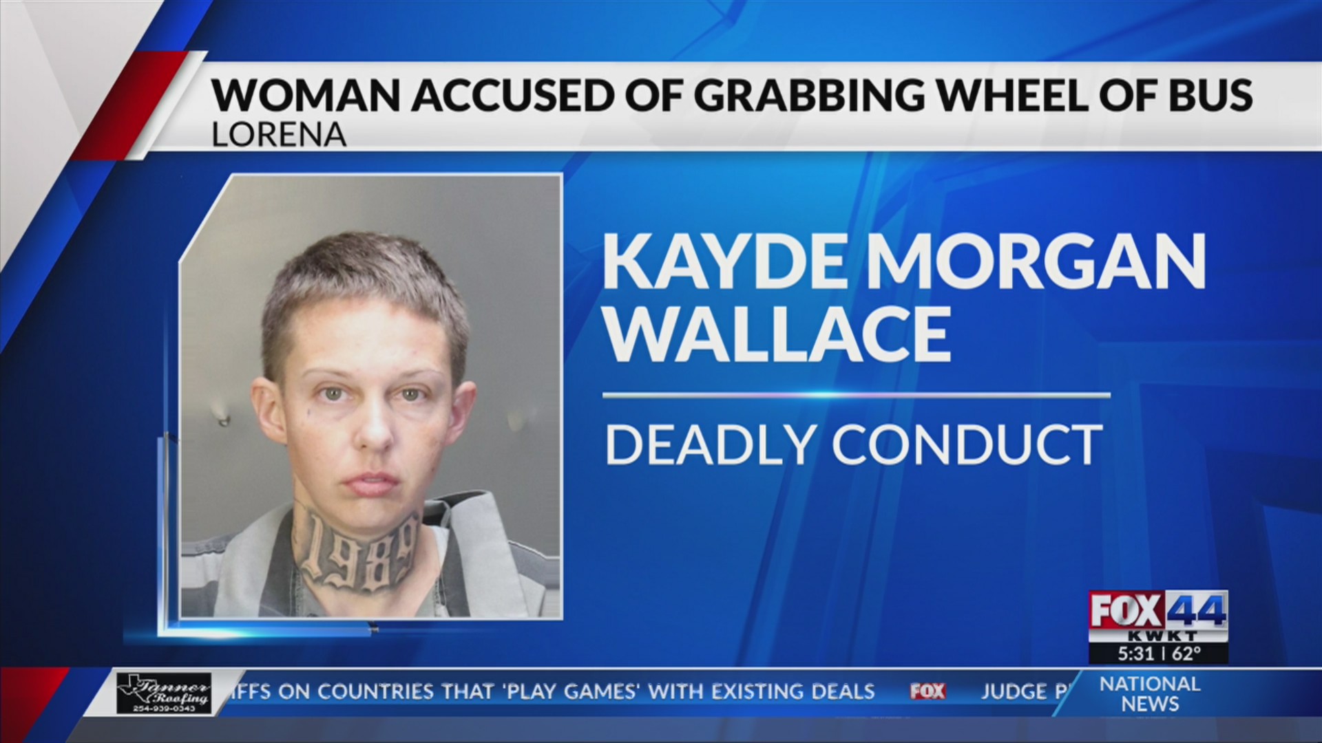 Woman accused of grabbing wheel of bus with passengers aboard – KWKT ...
