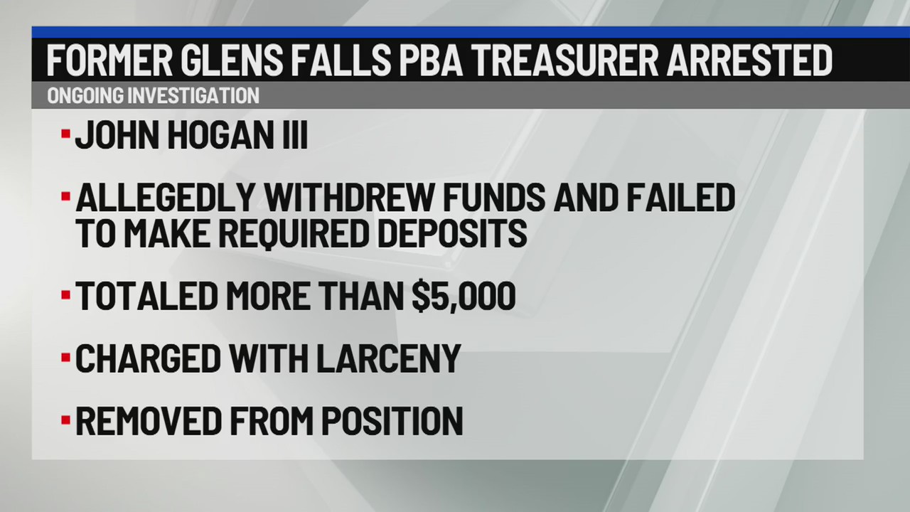 Former Glens Falls PBA treasurer charged with larceny – NEWS10 ABC
