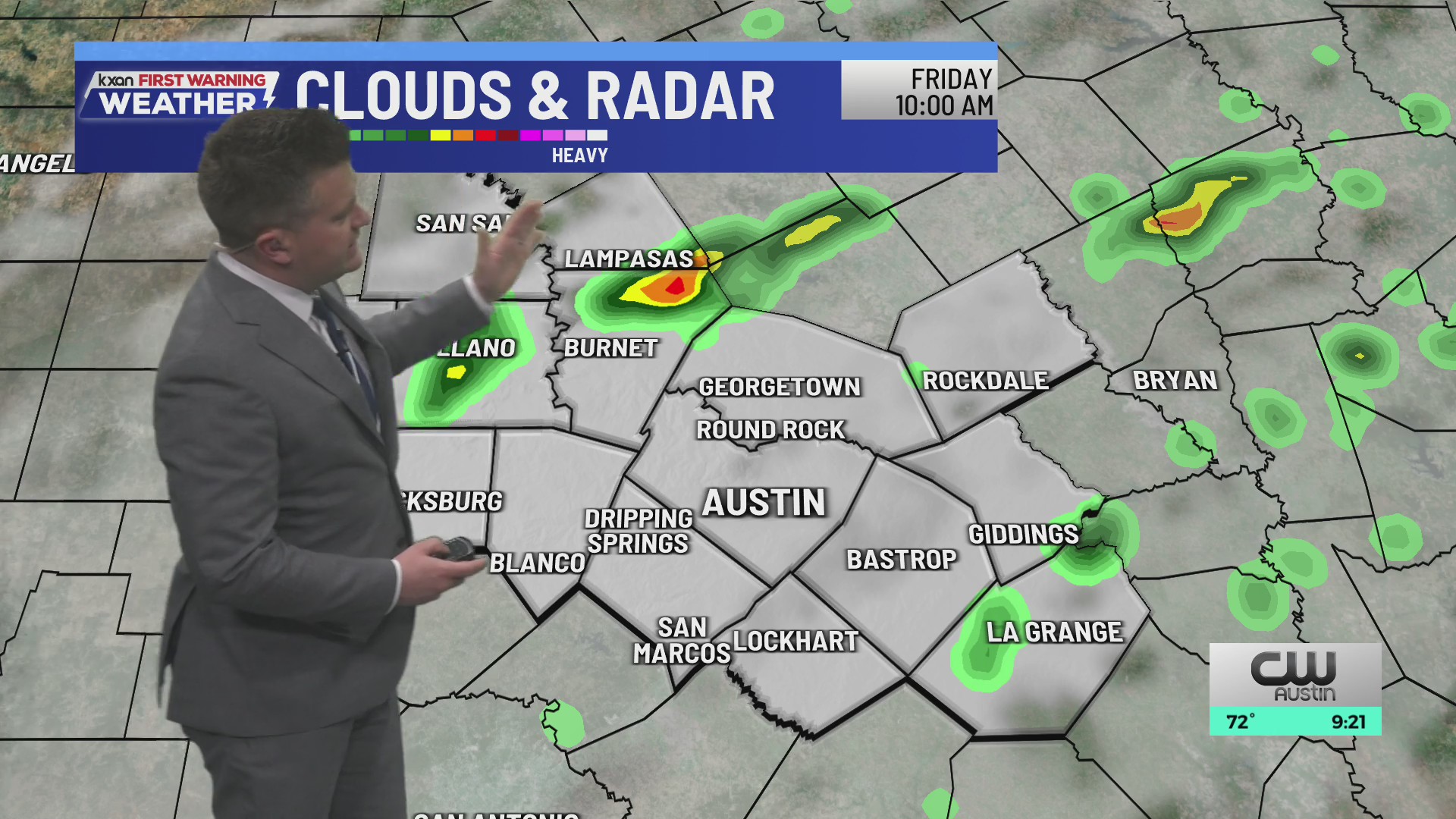 80s Thursday ahead of cold front with a few storms on Friday | KXAN ...