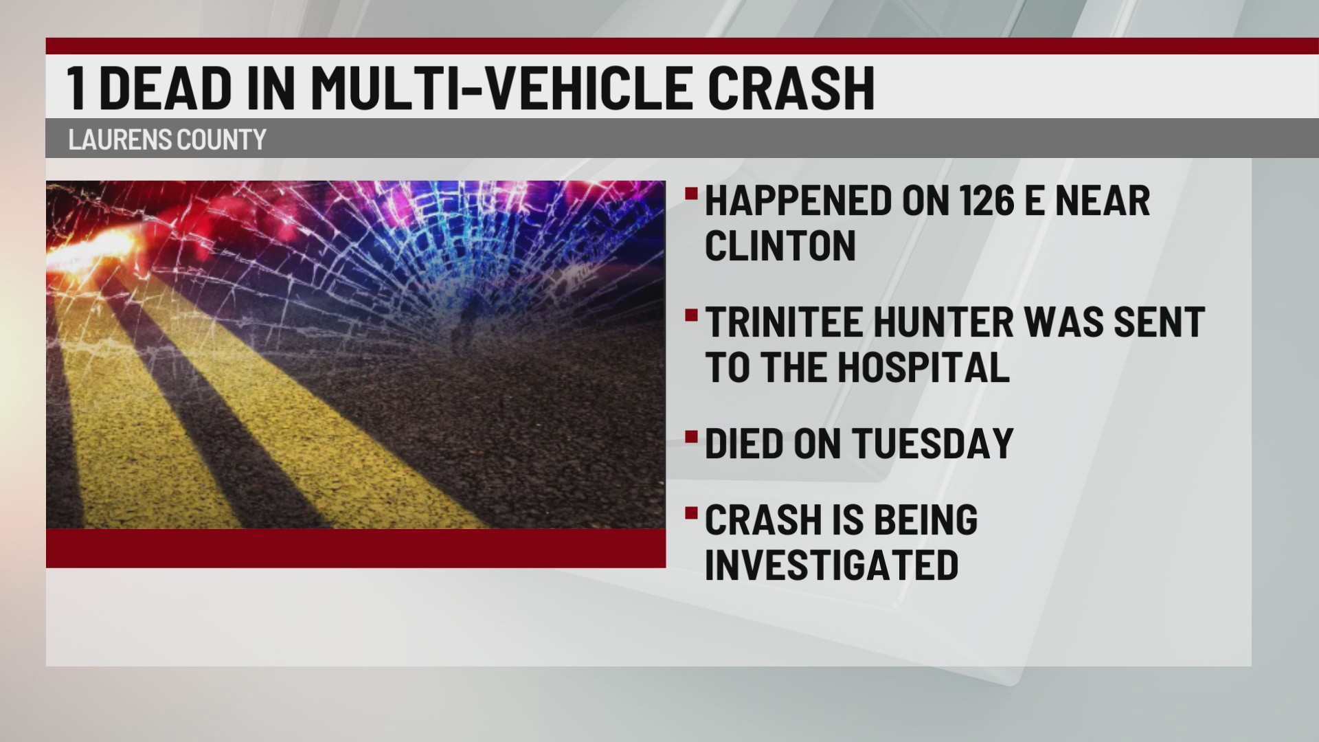 Woman dies days after multi-vehicle crash in Laurens County – WSPA 7NEWS