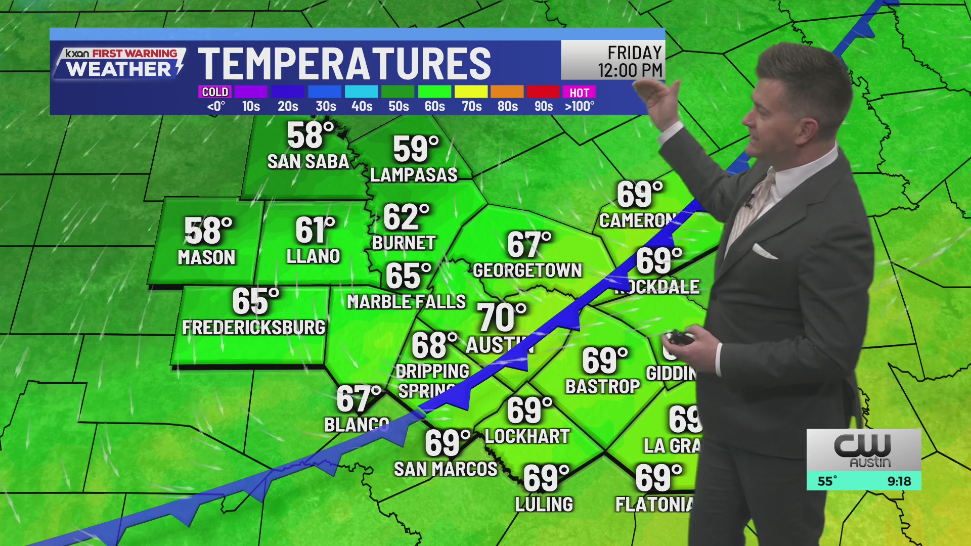 Cold front Friday brings a weekend freeze | KXAN Forecast (Jan. 15 ...