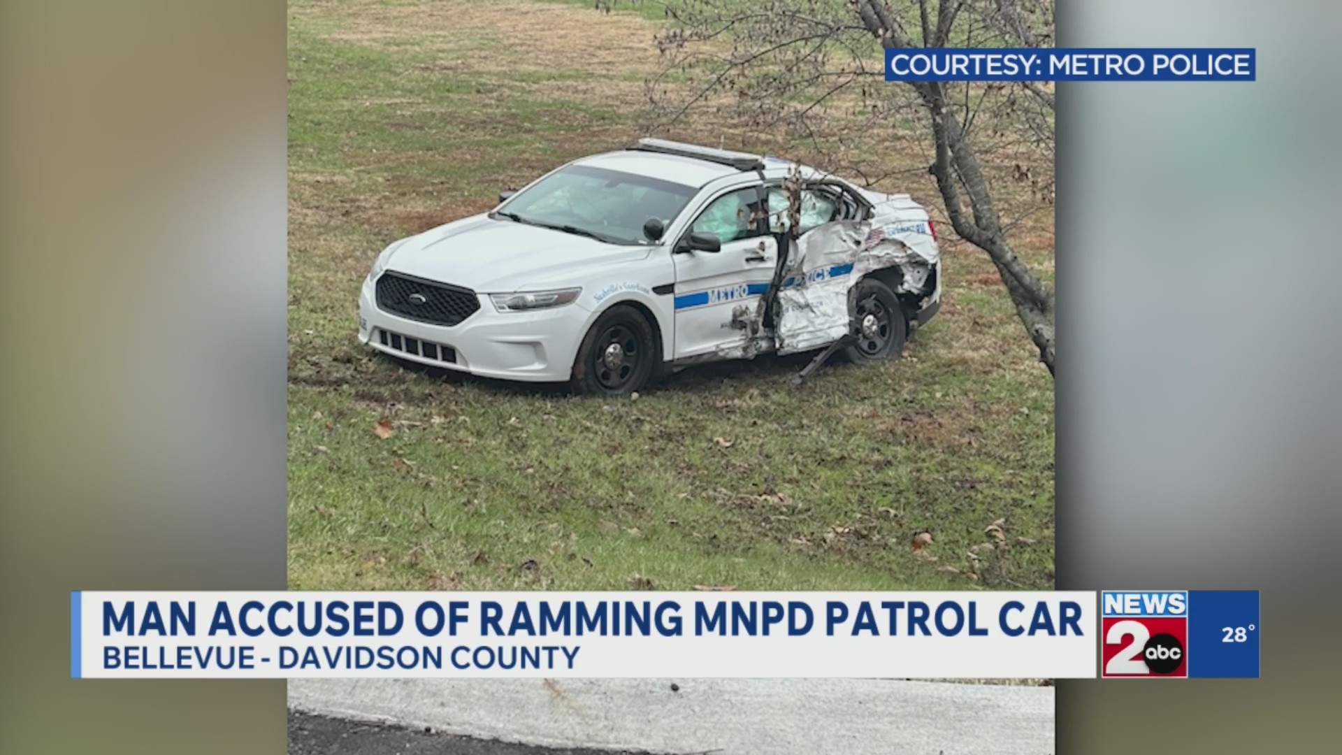 Man accused of ramming Metro police patrol car – WKRN News 2