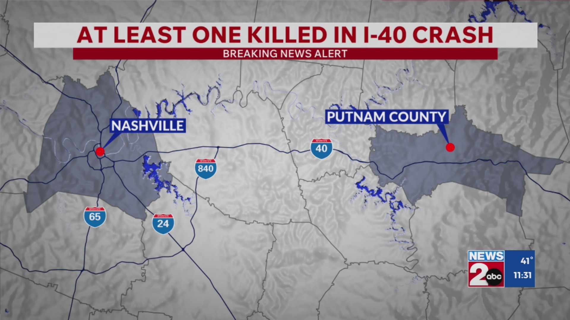 Deadly multi-vehicle crash closes I-40 in Putnam County – WKRN News 2