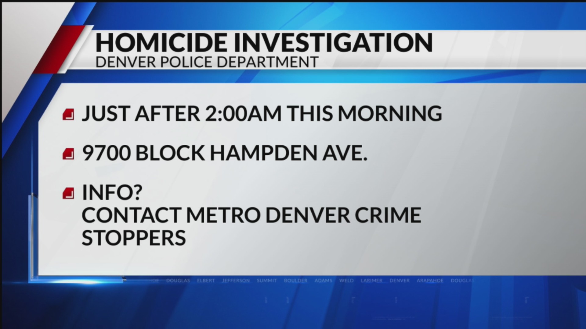 1 dead after assault in southeast Denver – FOX31 Denver