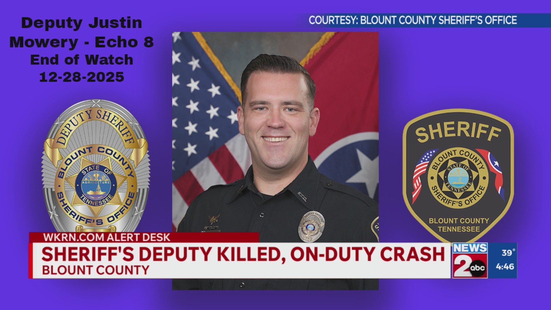 Blount County deputy killed in car crash – WKRN News 2