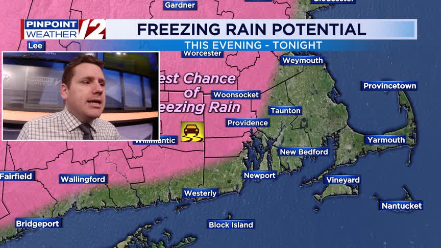 WPRI 12 Weather Alert 12/28/25: Dry, Cold Today; Icy Mix Inland Tonight ...