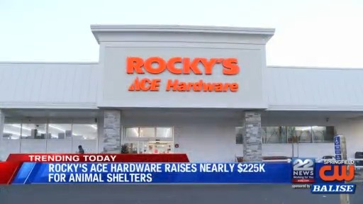 Rocky's Ace Hardware raises over $224,000 for animal shelters