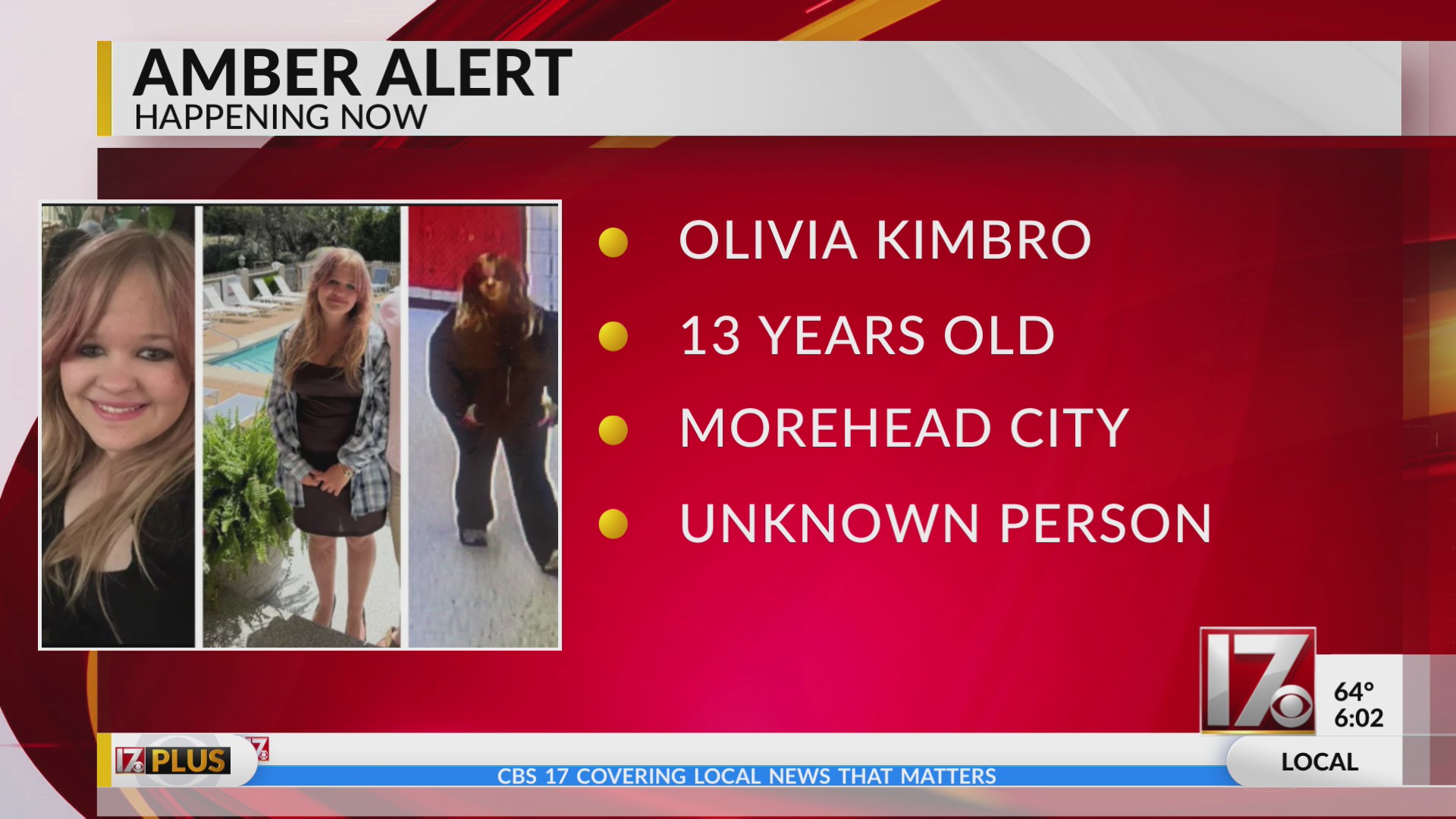 Amber Alert issued for missing 13-year-old girl in North Carolina ...