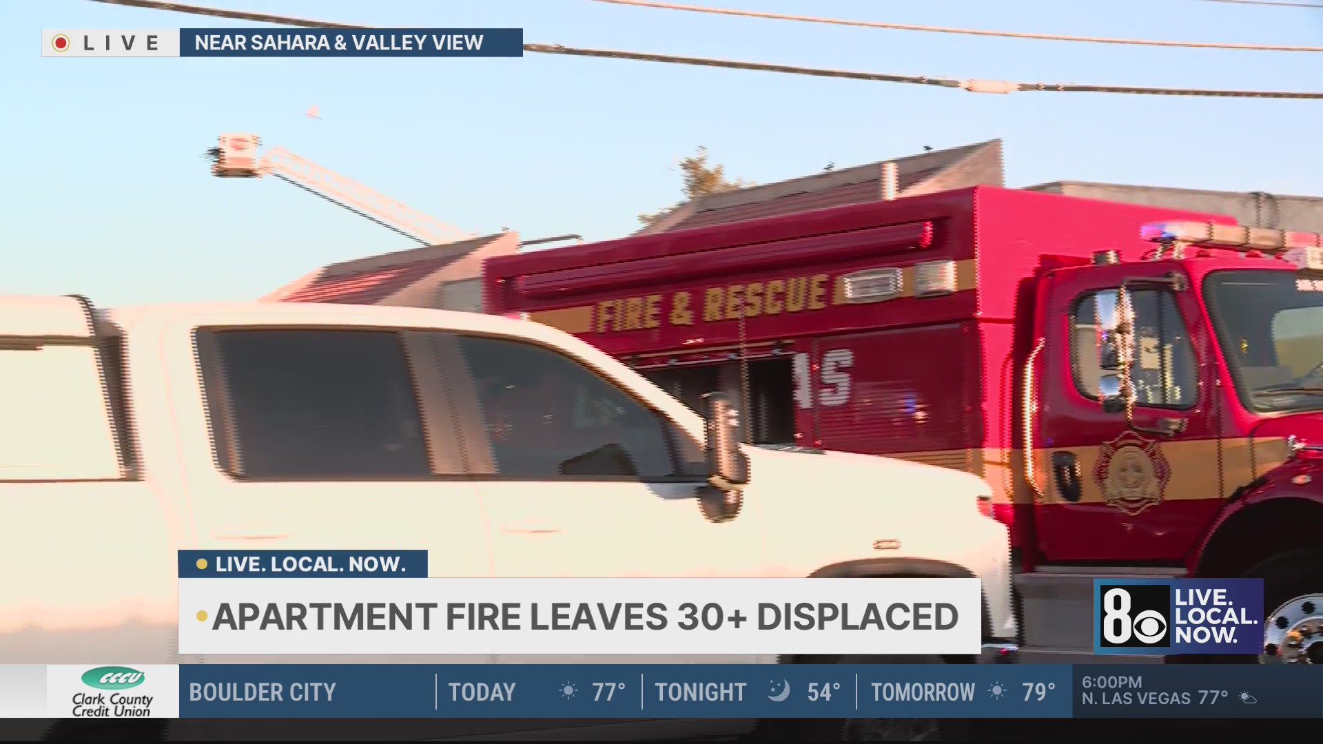 Las Vegas apartment fire leaves 30+ displaced – KLAS