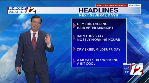 WPRI 12 Weather Now 4/29/26 Rain After Midnight Tonight – WPRI.com