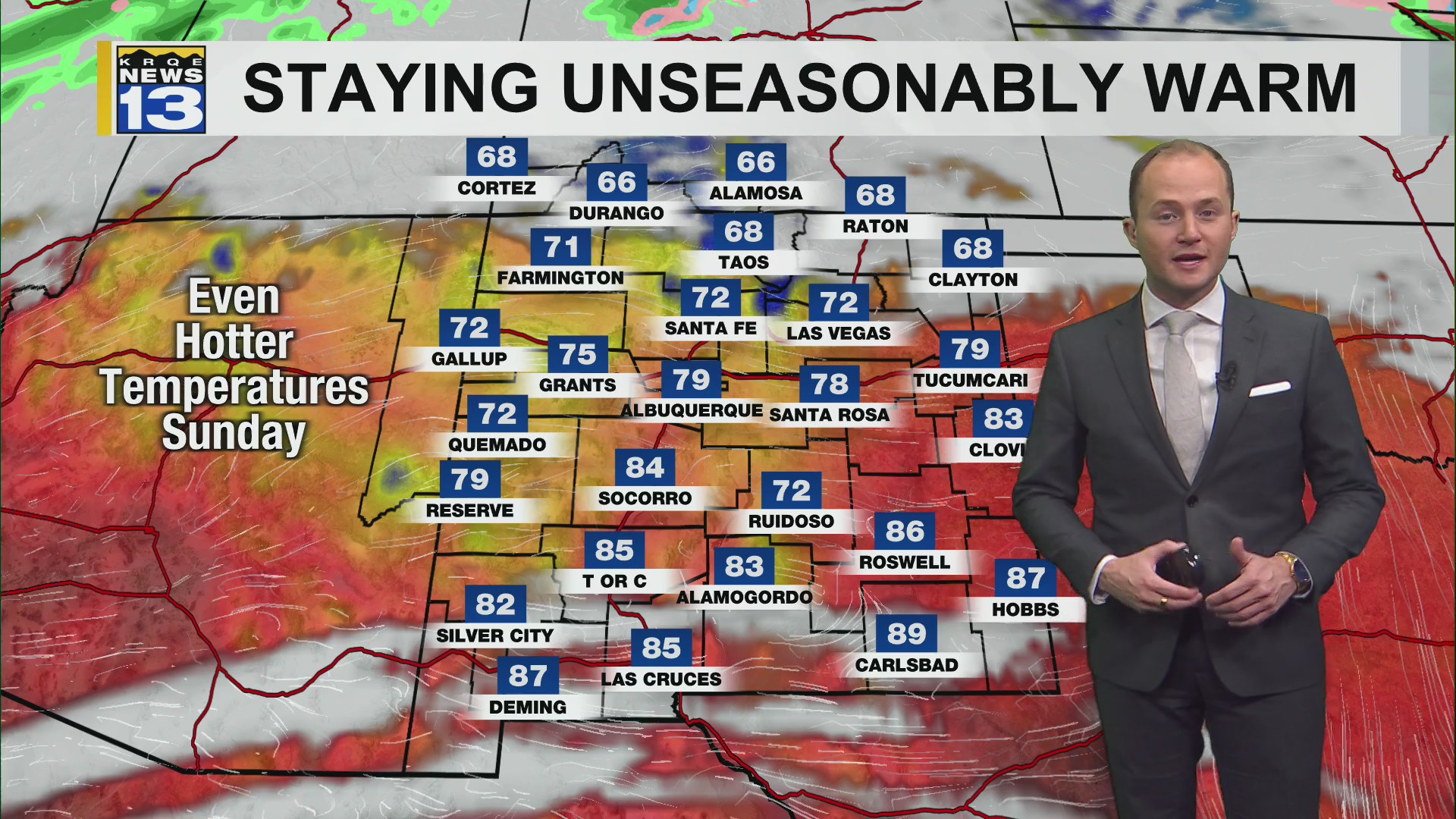 Record warmth continues with hotter weekend ahead – KRQE NEWS 13 ...