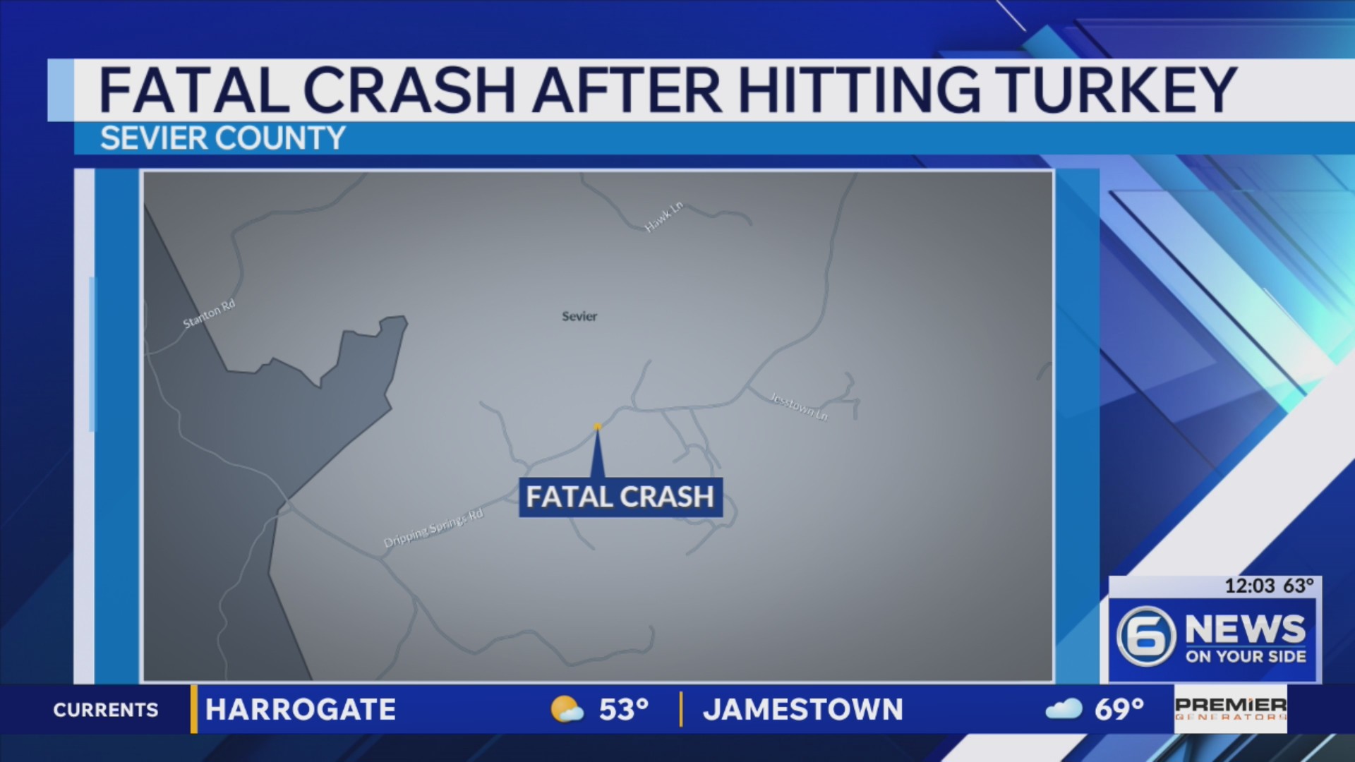 Motorcyclist dies in Sevier County after hitting turkey – WATE 6 On ...