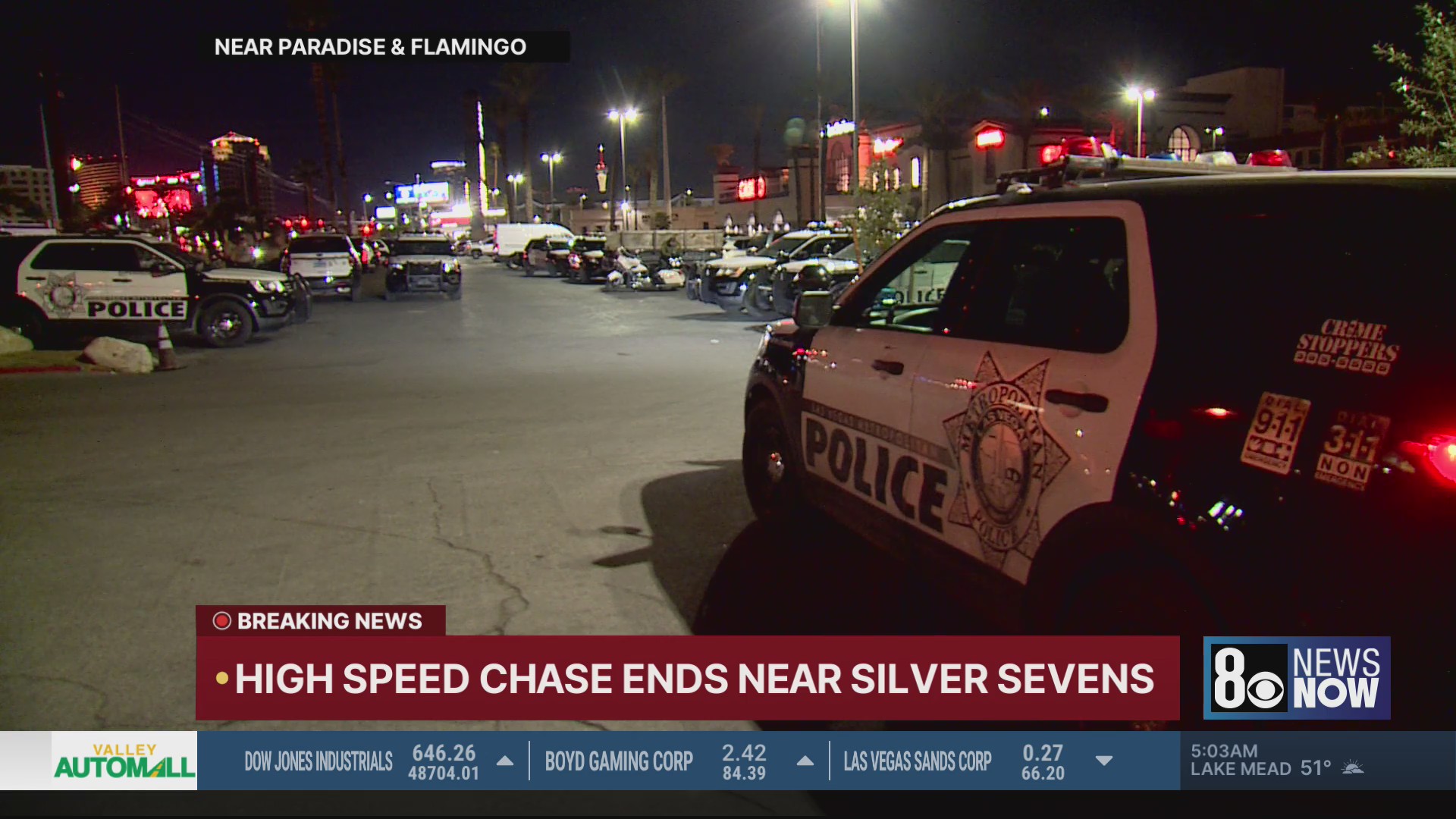 Reckless driver in custody after high-speed chase through Las Vegas ...