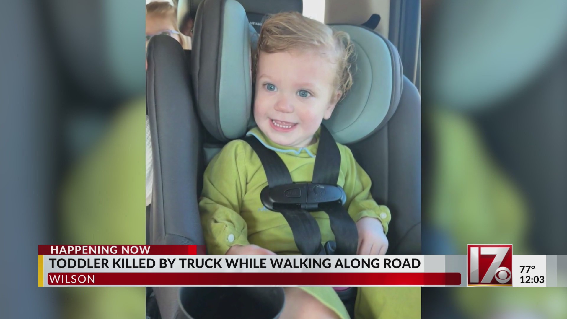 Toddler killed by truck while walking along road in Wilson – CBS17.com