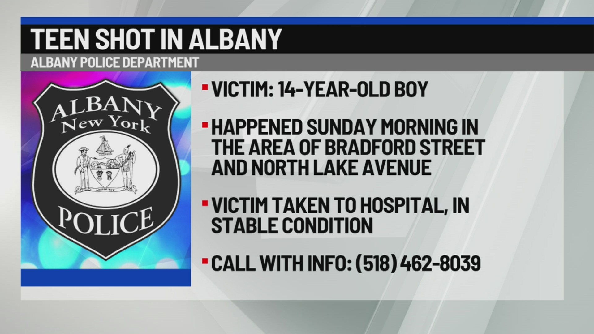 14-year-old sent to hospital following alleged shooting in Albany ...