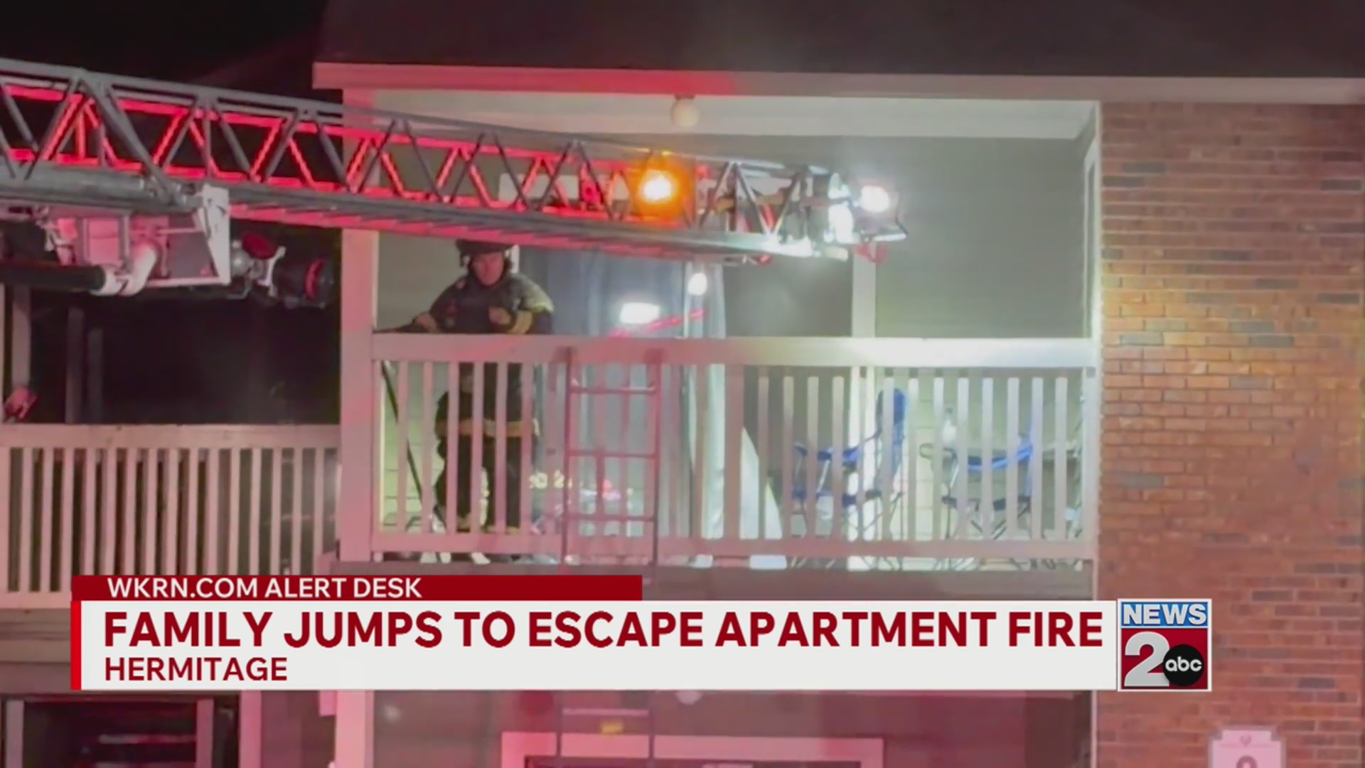 Family jumps from balcony to escape apartment fire in Hermitage – WKRN ...