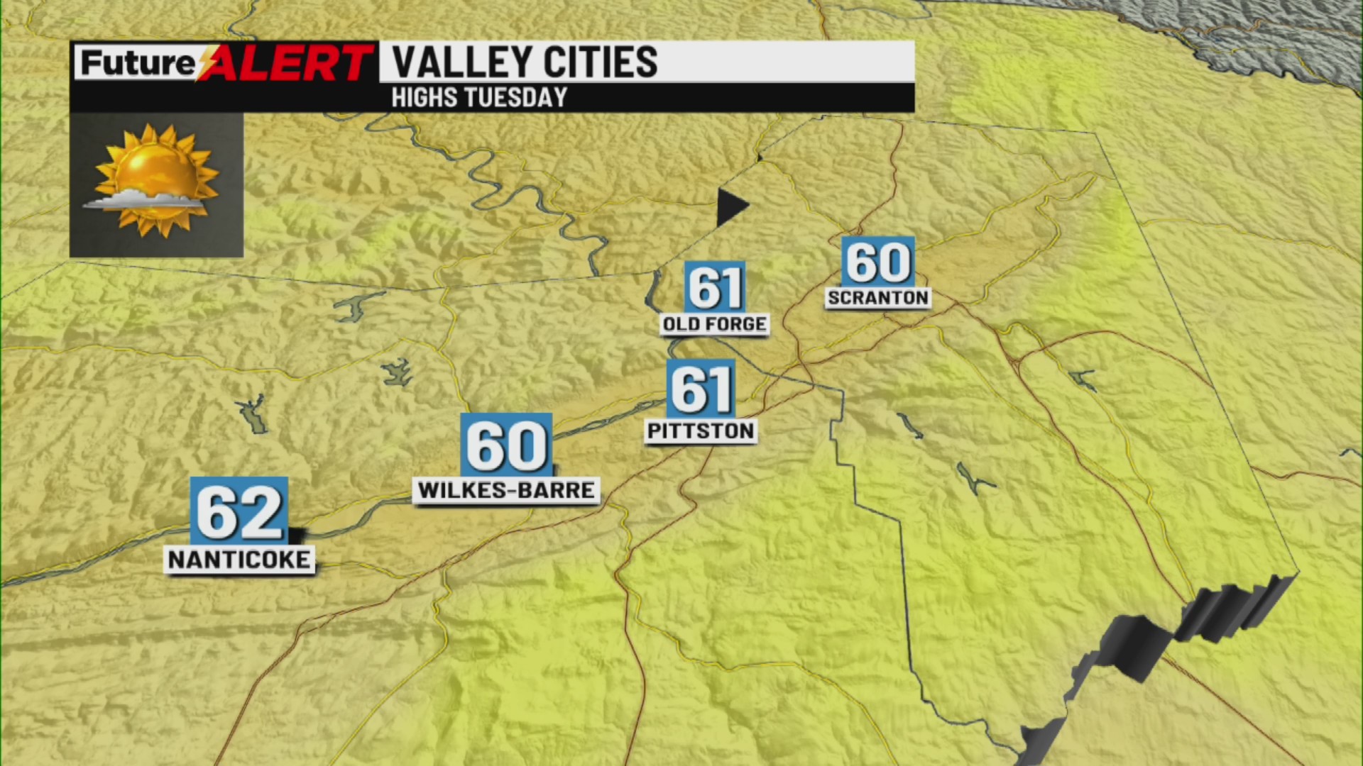 Waether Maps Wyoming Valley Weather Forecast – 10/26/26 – EVENING | 28/22 News – 28/ ...