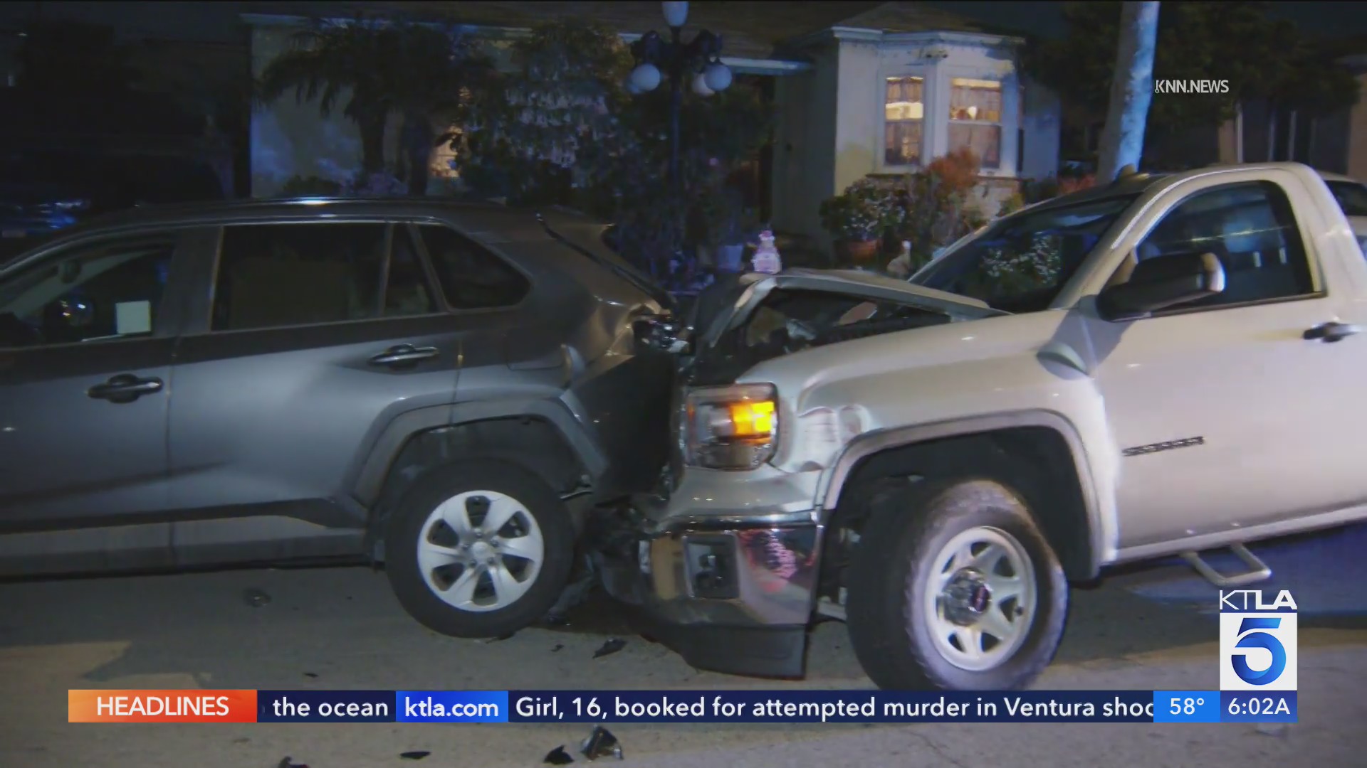 Search underway after driver hits L.A. deputy, crashes into parked car ...