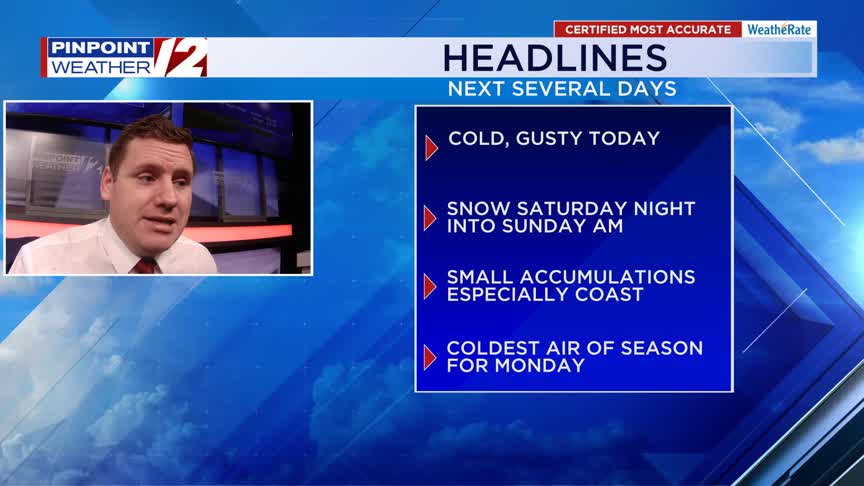 WPRI 12 Weather Now 12/12/25: Cold and Gusty Today; Tracking Some ...