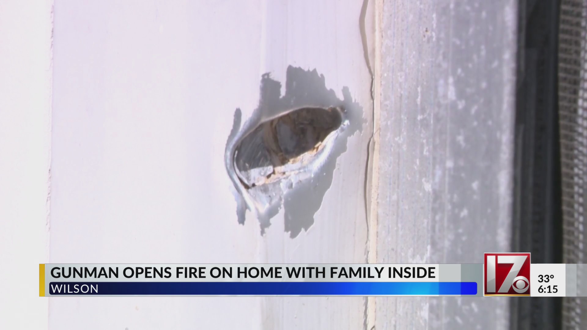 Gunman opens fire on Wilson home with family inside – CBS17.com