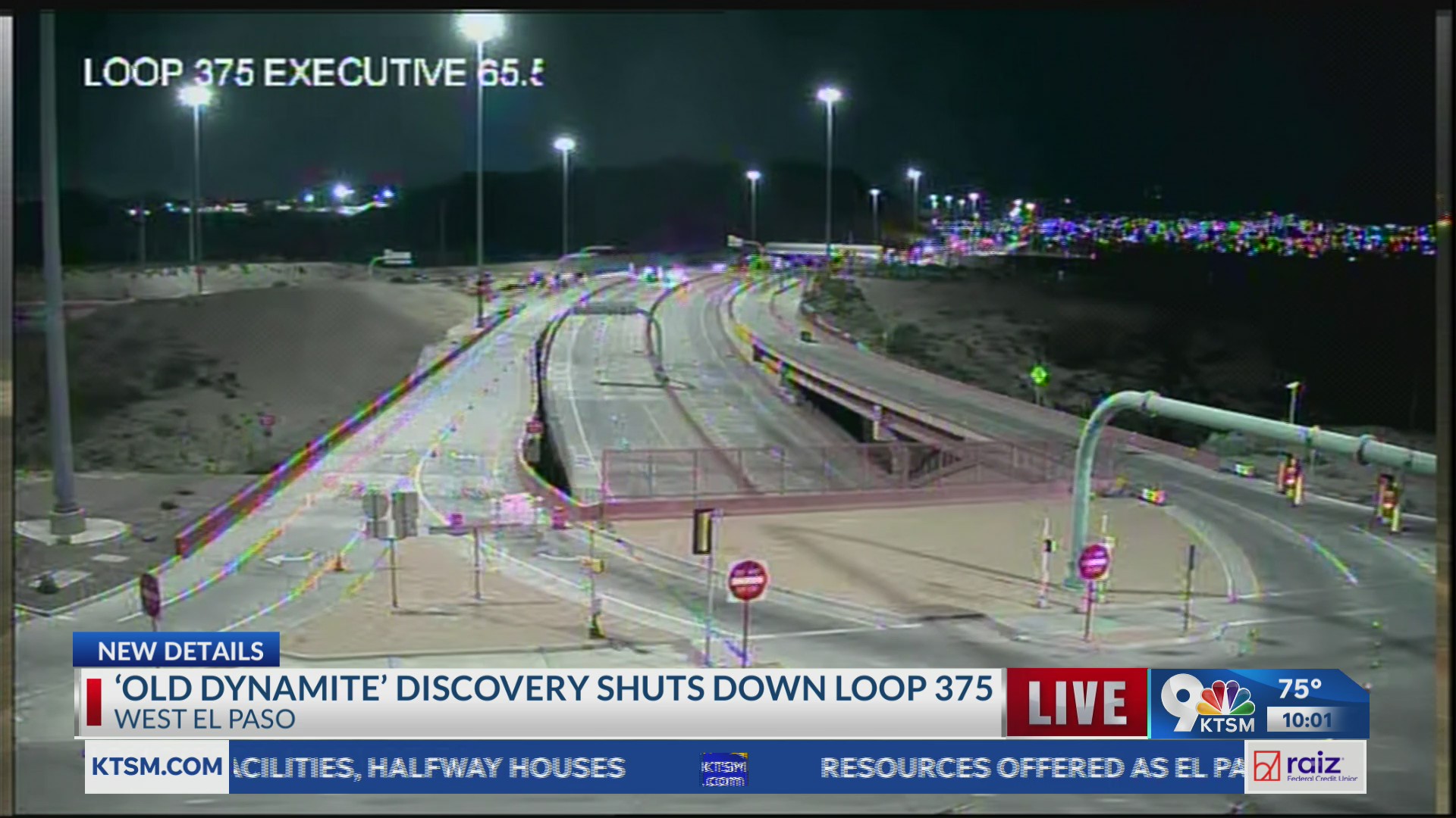 ‘Old dynamite’ closes down part of Loop 375 – KTSM 9 News