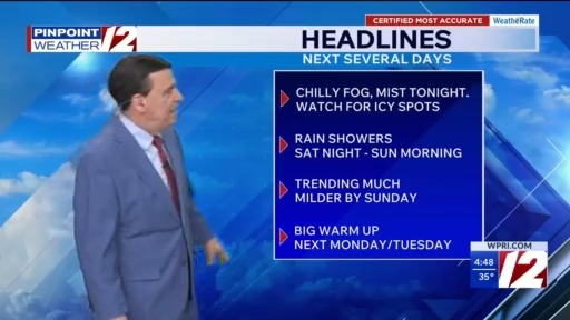 WPRI 12 Weather Now 3/6/26 Fog Drizzle, Icy Spots Tonight – WPRI.com