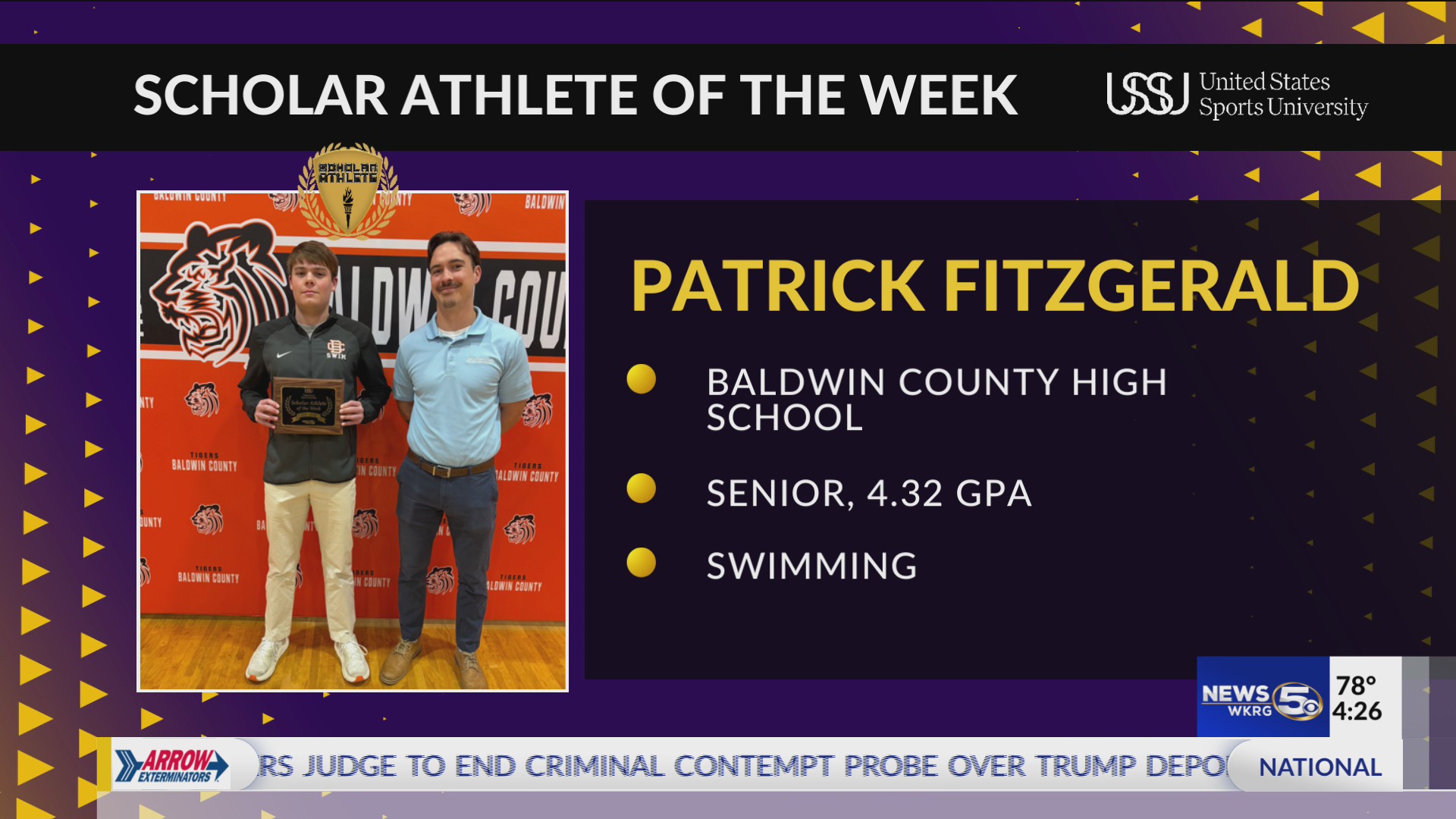 Scholar Athlete: Patrick Fitzgerald of Baldwin County High School ...
